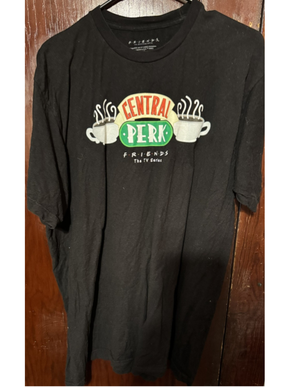 Friends NBC TV Show Central Perk T Shirt Black Men's Size XL